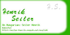 henrik seiler business card